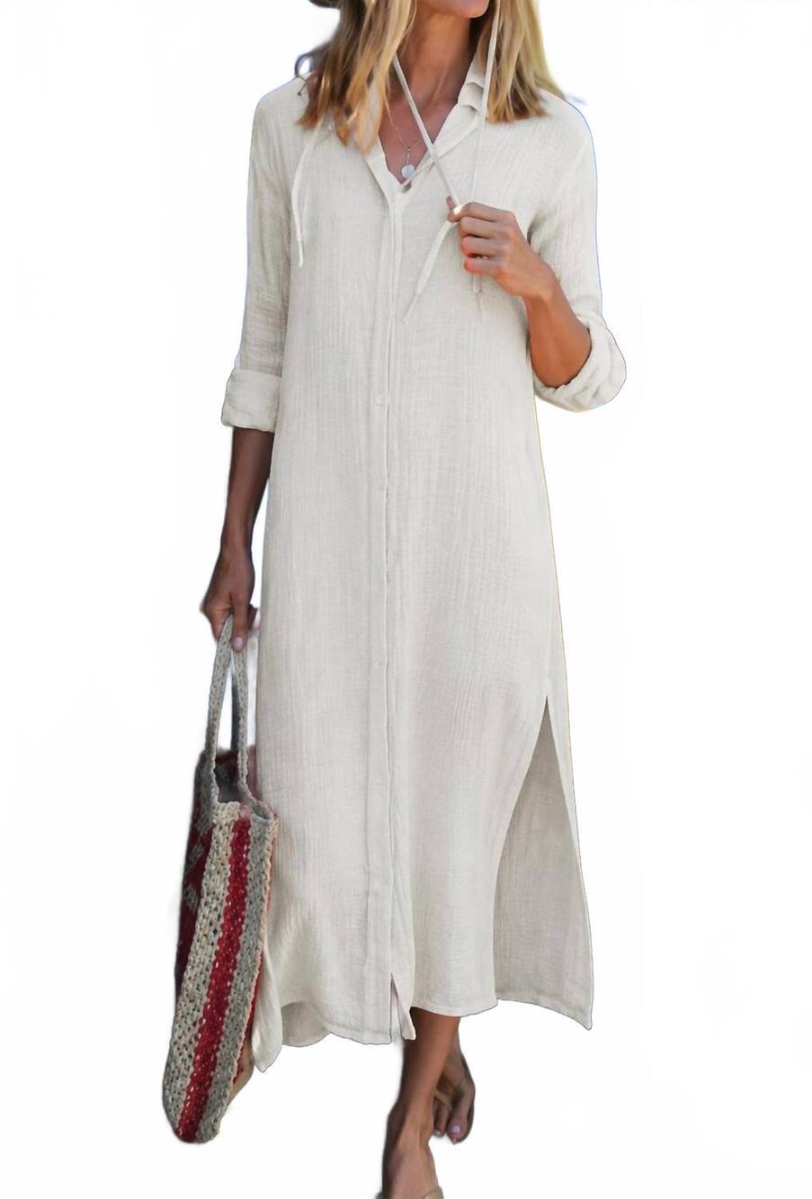 NEW FELICITE boyfriend maxi dress in birch